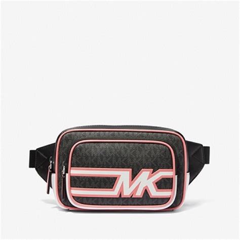 michael michael kors double-zip signature belt bag|Michael Kors cooper bag.